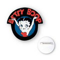 4"-4.9" Custom Shape Advertising Campaign Button Badge- Poly (Plastic)
